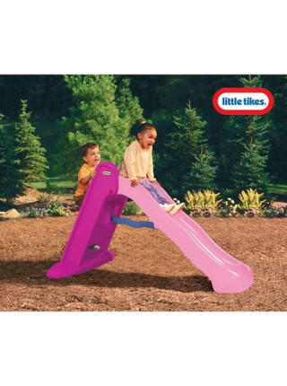 Детская горка пластиковая розовая